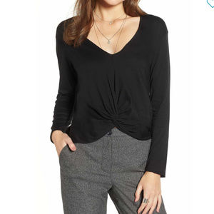 Treasure & Bond Twist Detail Top - Black Size XS